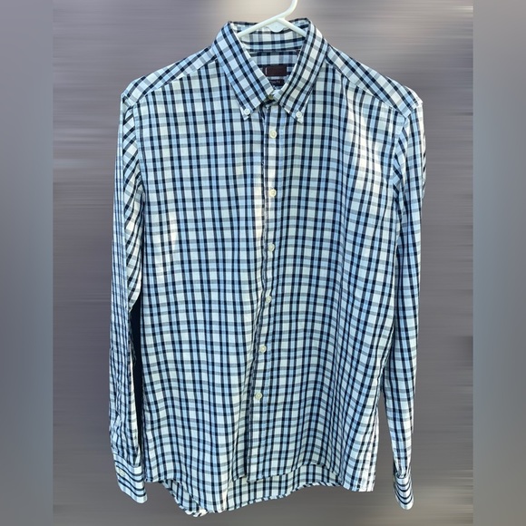 👔 2 FOR $20 👔 Men’s Blue Button Down Dress Shirt - Picture 1 of 8